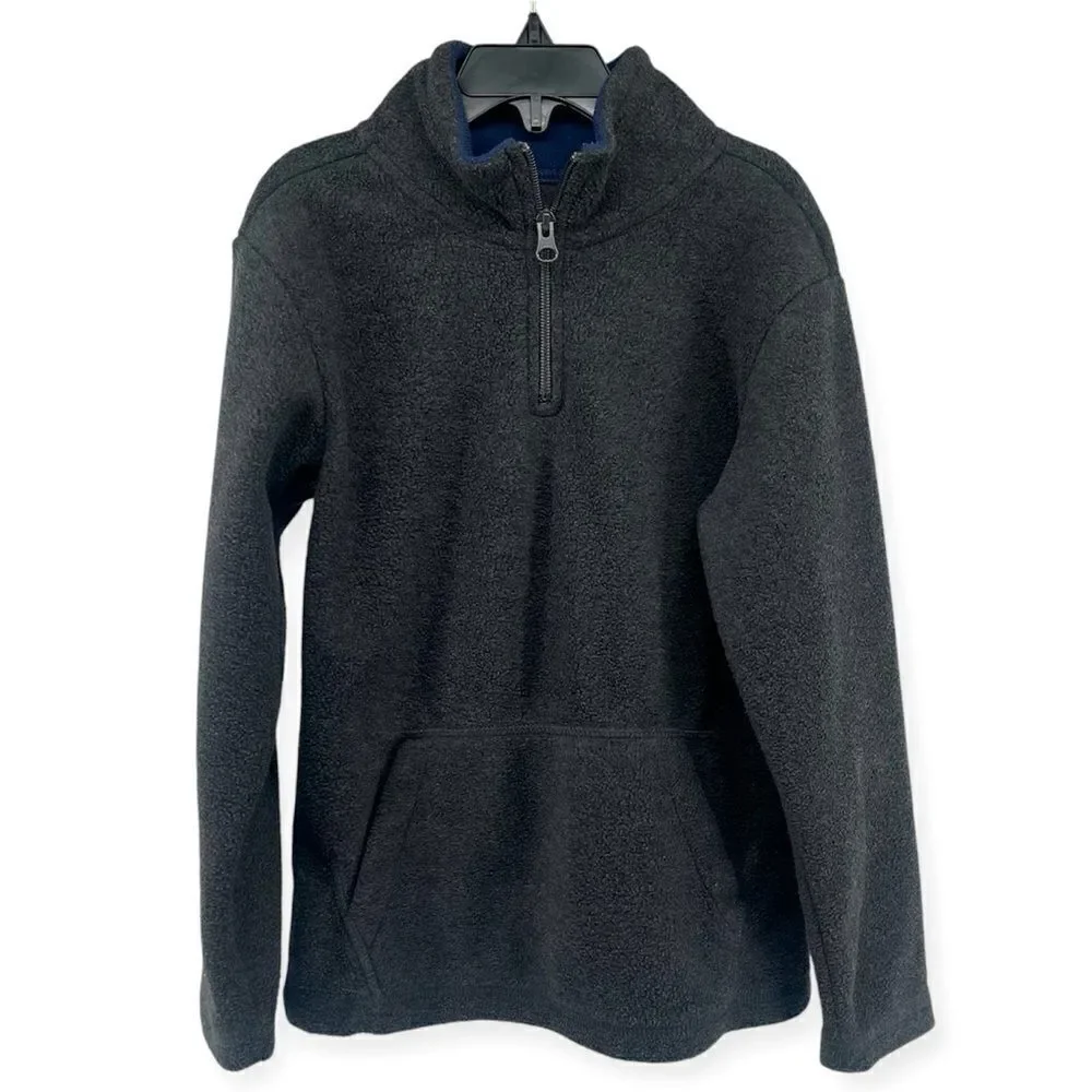 The Children’s Place Boy’s Gray Glacier Fleece Half Zip Pullover Sweater 5/6